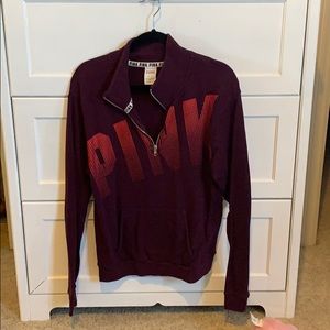 Pink quarter zip